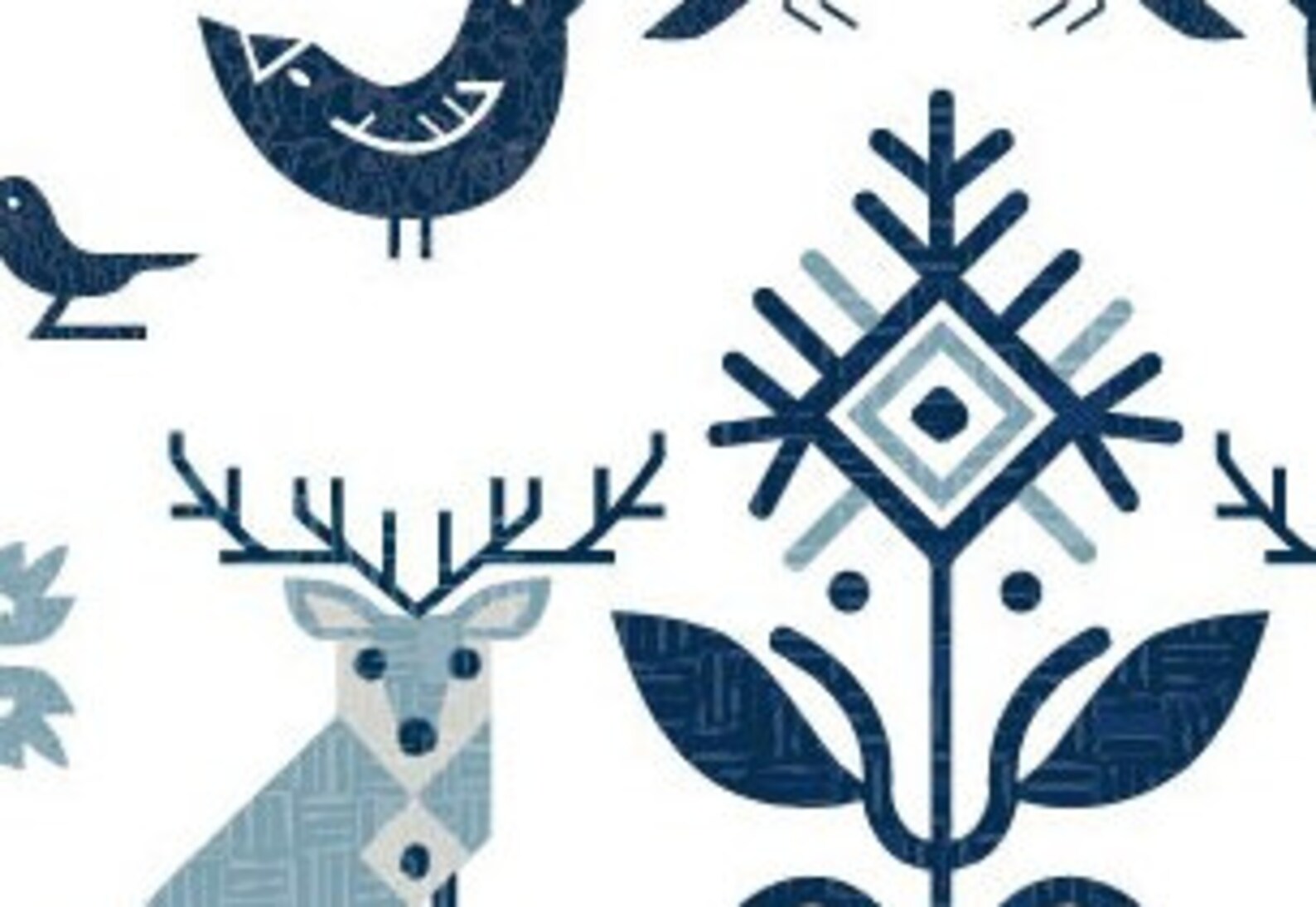 Blue Nordic Animals and Patterns PNG Set - Etsy