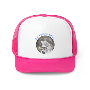 E.T. Casquette trucker unisexe drôle Phone Hoes, chapeaux nostalgie du film des années 1980, cadeaux pour les cinéphiles, E.T. Téléphone Maison Alien Film des années 80