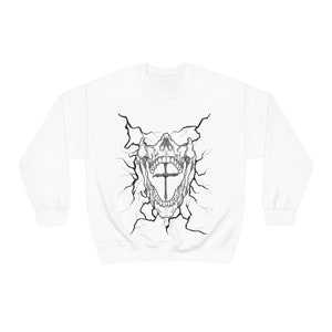 Goth Crew Neck Skeleton Crew Neck Skull Hoodie Goth Gothic Crew Neck Y2k Crew Neck Goth Clothes Grunge Edgy Crew Neck Gothic Clothes Hoodie