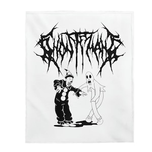 Ghostemane Velvet Throw Blanket, Gothic Grunge Ghost Ghostmane Blanket