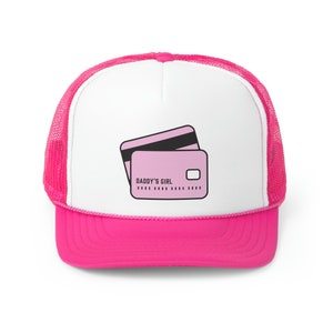 Papa's meisje truckerpet, leuke trendy truckerpetten, studentenfeestmutsen, papa's meisje pet, creditcards truckerpet, grappige truckerpetten, grappige truckerpetten, grappige truckerpetten