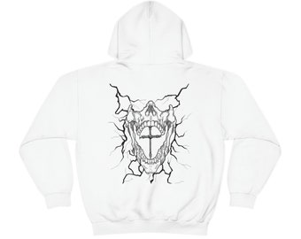 Goth Hoodie Skeleton Hoodie Skull Hoodie Goth Gothic Hoodie Y2k Hoodie Goth Clothes Grunge Hoodie Edgy Hoodie Gothic Clothes Grunge Style