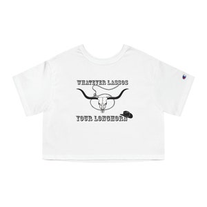 Lasso Crop T-Shirt, Landmädchen T-Shirt, Western inspiriert Top, Landmädchen T-Shirt, Rodeo Cowgirl T-Shirt, Longhorn T-Shirt, süßes Cowgirl Inspo T-Shirt