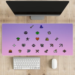 Runescape, Oldschool Runescape Desk Mat, Gaming mouse pad, Skill icons