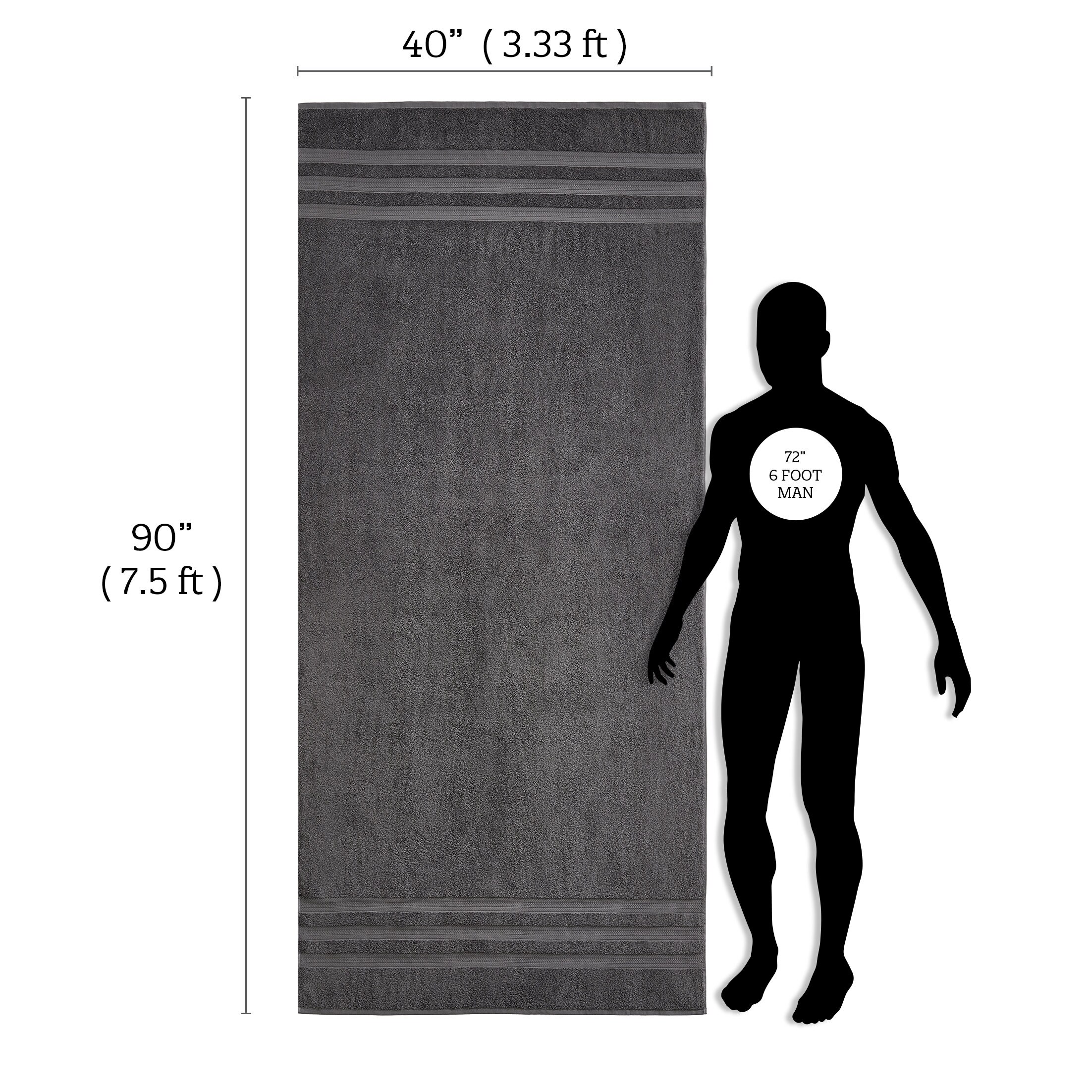 Extra Large Bath Towel Ultra Oversize Bath Sheet 100% Cotton 40in X ...