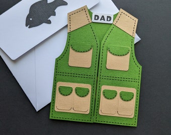 Fishing vest gift card holder
