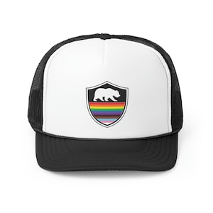 Progressive Bear Badge Hat! LGBTQIA, LGBTQ hat, Queer hat, gay bear hat, gay bear pride, say gay