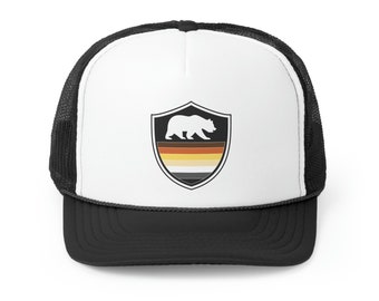 Gay Pride Bär Abzeichen Trucker Mütze, LGBTQIA+ Mesh Cap