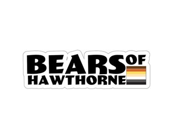 Gay Bear Pride Sticker: Bears of Hawthorne, LGBTQIA Vinyl Sticker