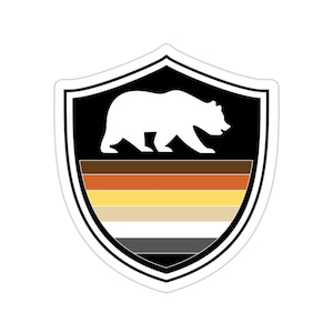 Gay Bear Pride Badge stickers! LGBTQIA, Queer Sticker, gay bear pride, pride stickers, gay stickers, say gay