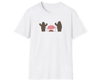 Koszulka z grafiką Gay Bear BBQ – LGBTQIA+, unisex, bawełniana koszulka
