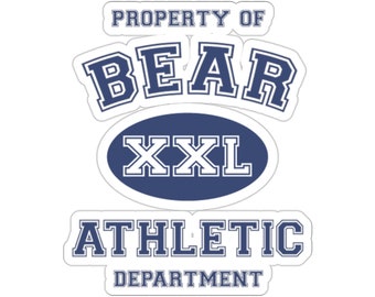 Gay Athletic Bear Property Sticker: LGBTQIA Pride