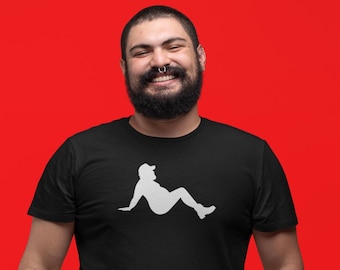 Gay Bear Trucker Silhouette T-Shirt: LGBTQ Pride Clothing