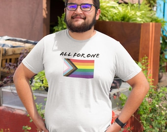 Koszulka All For One Pride: Tęczowa flaga LGBTQIA+