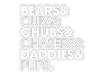 Gay Bear Pride Vinyl Sticker: LGBTQIA+ Queer Art