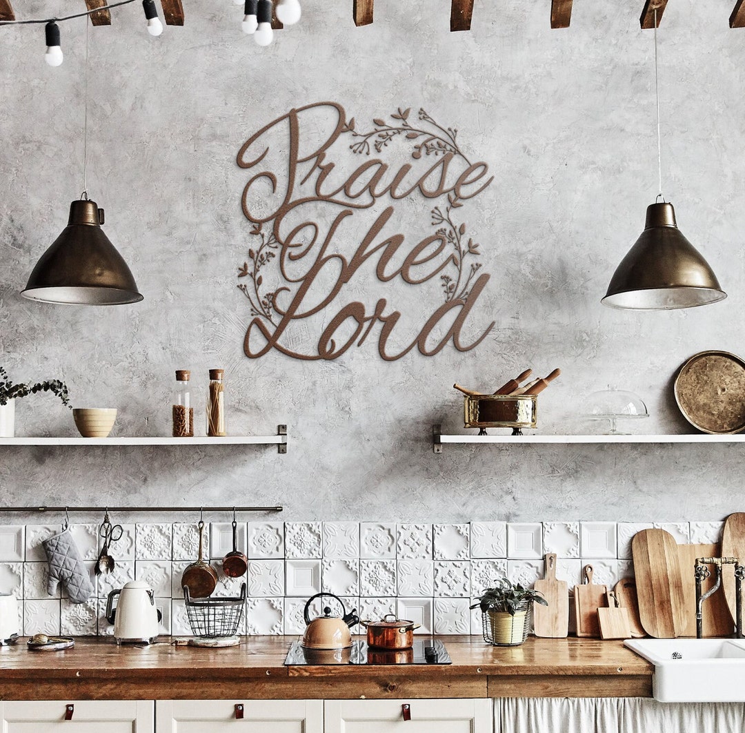 Praise the Lord Metal Wall Hanging Godly Wall Decor - Etsy