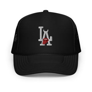 LA Los Angeles Trucker Baseball Cap LA with Tongue Out