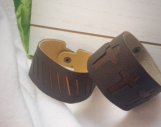 Men's Double Layer Faux Leather Bracelet