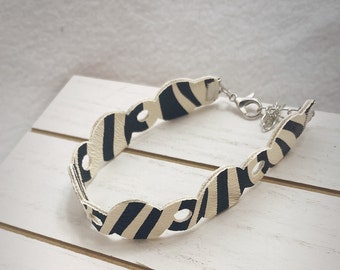 Zebra Print Double Layer Women's Faux Bracelet