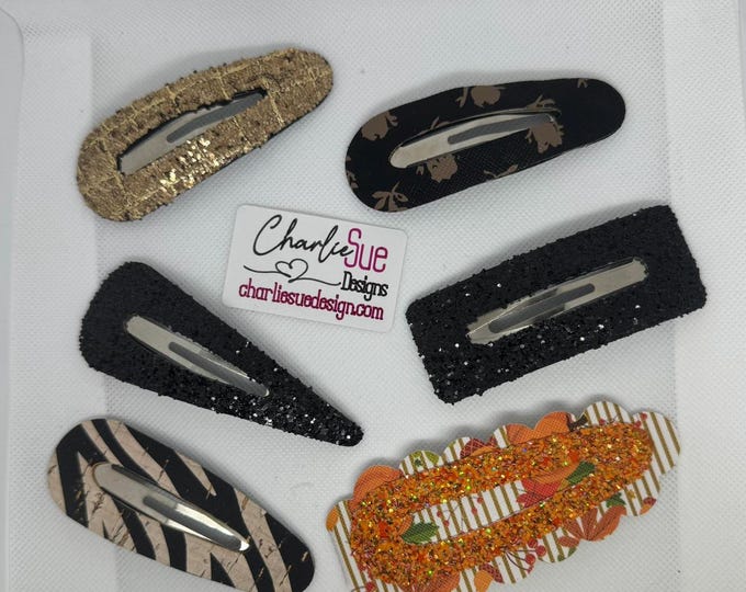 Faux Leather Adult 3" Multi-shaped Snap Clip