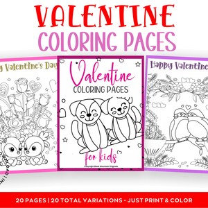 Coloring Page Printable Valentine | Kids Activity Book | Valentine Activity | Coloring Page | Valentine | Coloring for Kids