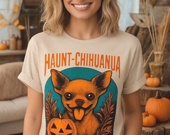 Chihuahua halloween tshirt, Halloween dog tee, chihuahua dog tee, funny dog t-shirt, Halloween shirt, dog lover gift