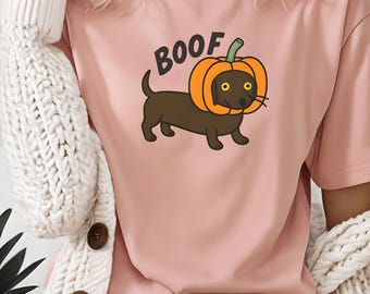 Halloween-t-shirt teckel, Halloween-hondenT-shirt, teckelhond-T-shirt, grappig hondent-shirt, Halloween-shirt, cadeau hondenliefhebber