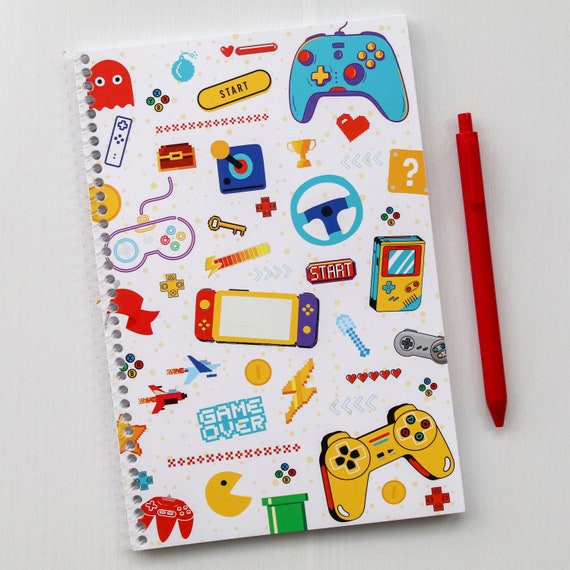 Video Game Notebook, Cute Sketchbook, Video Game Journal, Retro Video  Games, Gift for Gamer, Video Game Gift, Arcade Aesthetic 