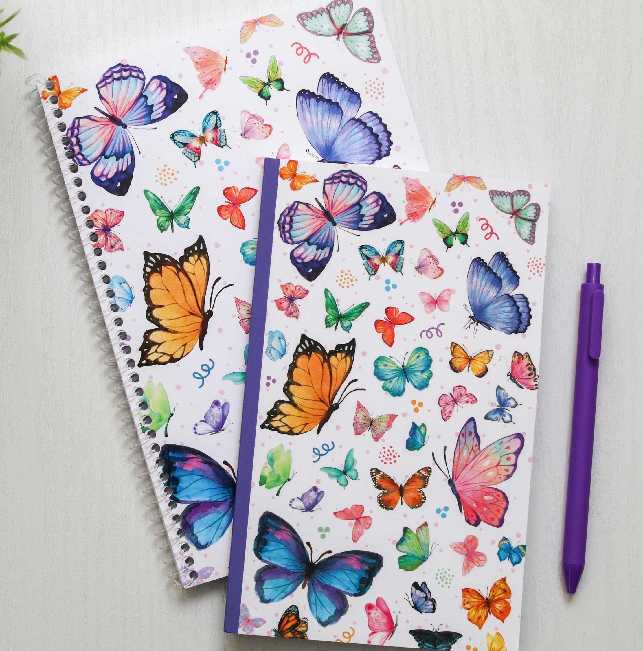 Butterfly Scene Sketchbook Blank Sketchbook Can Be Made Left