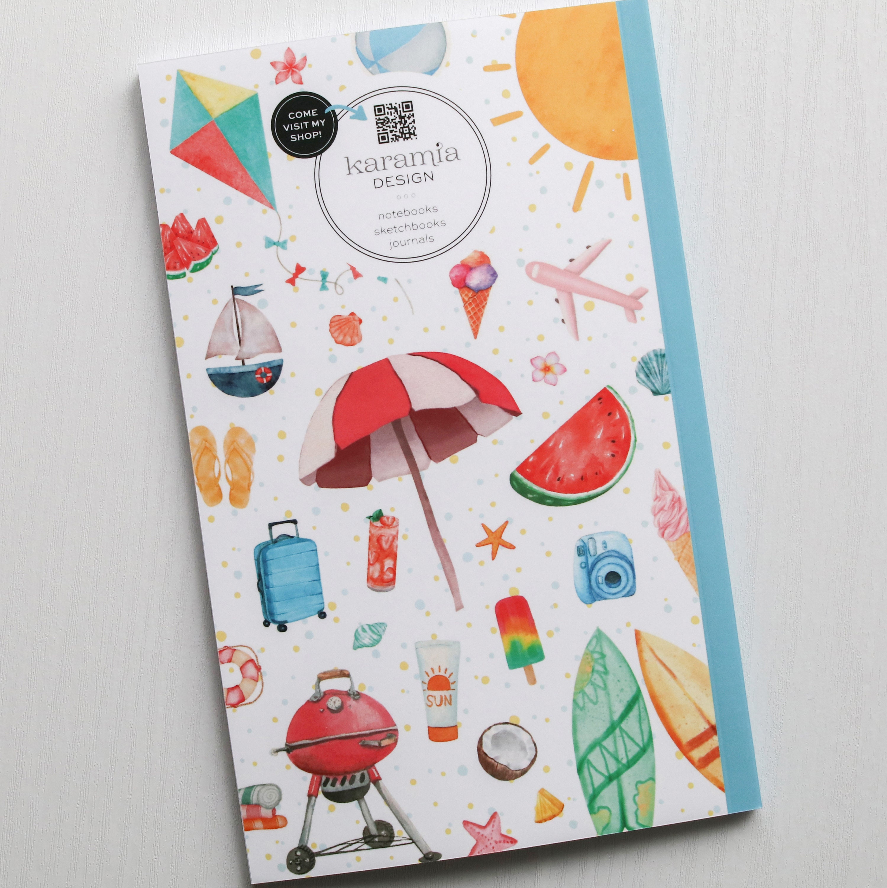 Summer Notebook, Cute Sketchbook, Summer Journal, Beach Notebook ...