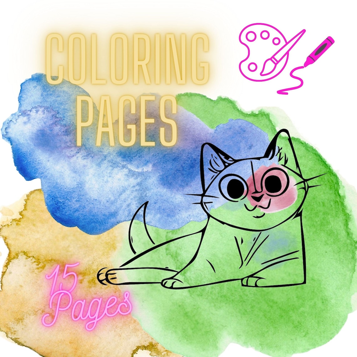 Coloring Printable Sheets for Children 15 Count Digital Download and