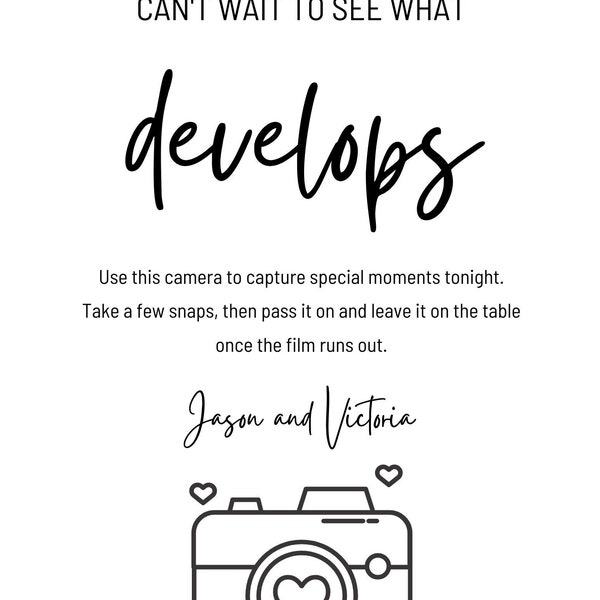 Disposable Camera Wedding Etsy