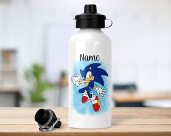 Personalisierte Sonic Inspirierte Flasche | 600ml | 2 Deckel