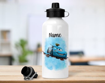 Personalisierte Lightning McQueen inspirierte Flasche | 600ml | 2 Deckel