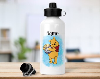 Personalisierte Winnie inspirierte Flasche | 600ml | 2 Deckel