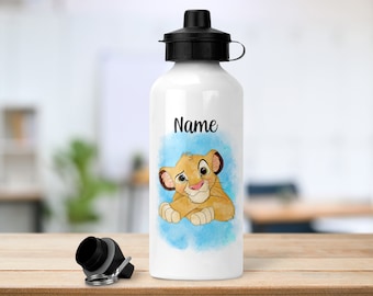 Personalisierte vom König der Löwen inspirierte Flasche | 600ml | 2 Deckel