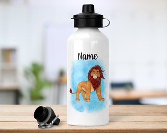 Personalisierte vom König der Löwen inspirierte Flasche | 600ml | 2 Deckel