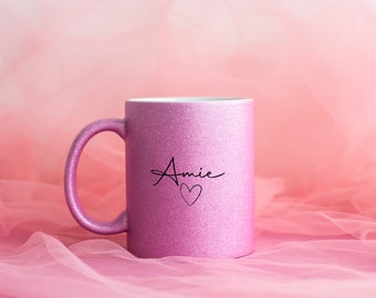 Personalised Glitter Mug | Any Name | Any Text | Special Gift | Other Colours available
