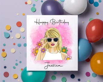 Tarjeta de cumpleaños personalizada de Taylor / Hijo / Hija / Hermana / Hermano / Celebración / Celebración