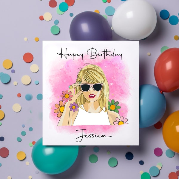 Tarjeta de cumpleaños personalizada de Taylor / Hijo / Hija / Hermana / Hermano / Celebración / Celebración