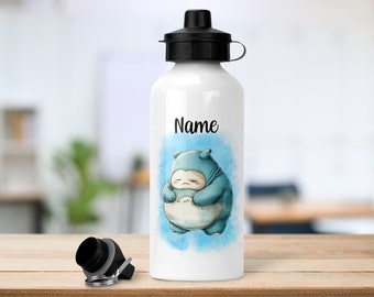 Personalisierte Snorlax Inspirierte Flasche | 600ml | 2 Deckel