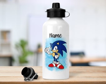 Personalisierte Sonic inspirierte Flasche | 600ml | 2 Deckel