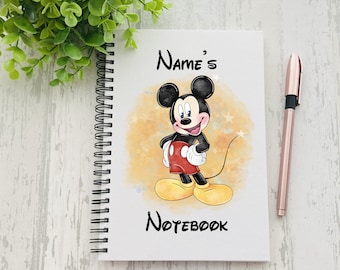 Personalised Mickey Mouse Notebook | Gift | Any Name | Present | Birthday | Gift | Celebration | Teacher
