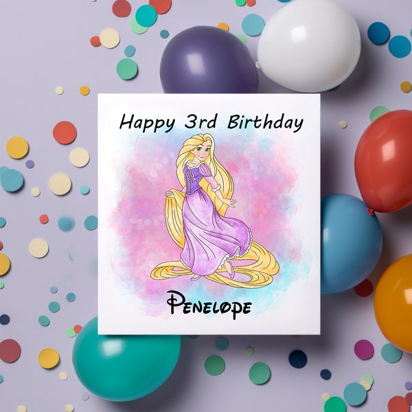 Personalised Tangled Birthday Card | Son | Daughter | Sister | Brother | Celebration | Celebration