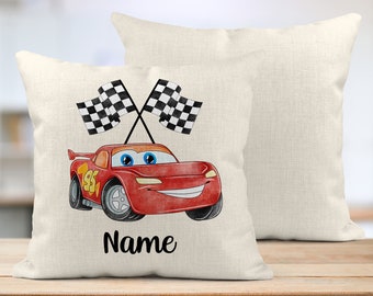 Personalised Cars | Lightning McQueen Inspired Cushion Cover | Any Name | Other Designs available