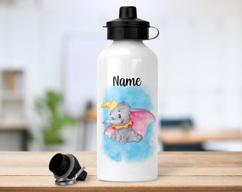 Personalisierte Dumbo inspirierte Flasche | 600ml | 2 Deckel