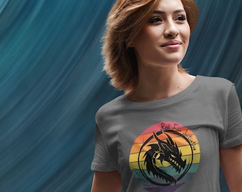 Roll For Initiative DnD T-Shirt, Dragon & D20 Dungeons and Dragons Tee Shirt, Gift for D.A.D Fan, Dice and Dragon Tee Shirt
