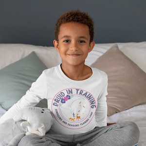 DnD Toddler Long Sleeve Shirt, D&D &quot;Druid in Training&quot; Toddler Tee Shirt, Dungeons and Dragons Toddler Shirt