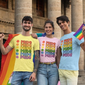 Pride T-Shirt, Pride Rainbow Tee Shirt, Cute Pride Shirt, Rainbow Design, Gender Neutral Pride Shirt, Pride Ally T-Shirt