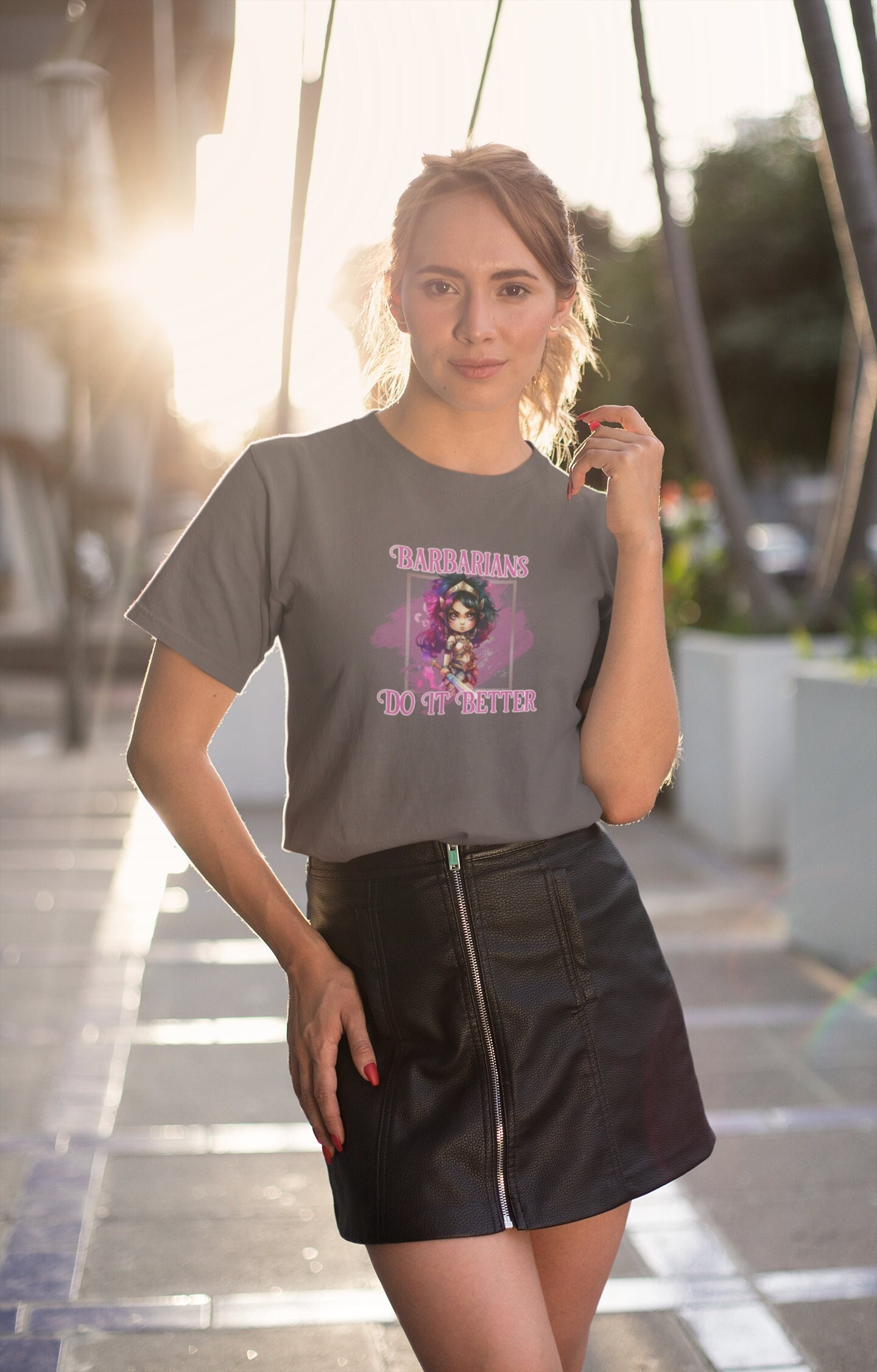 Dungeons and Dragons T-Shirt "Barbarians Do It Better" with a Girl Barbarian, Cute and Funny DnD Tee Shirt, Perfect Gift For D&D Fan